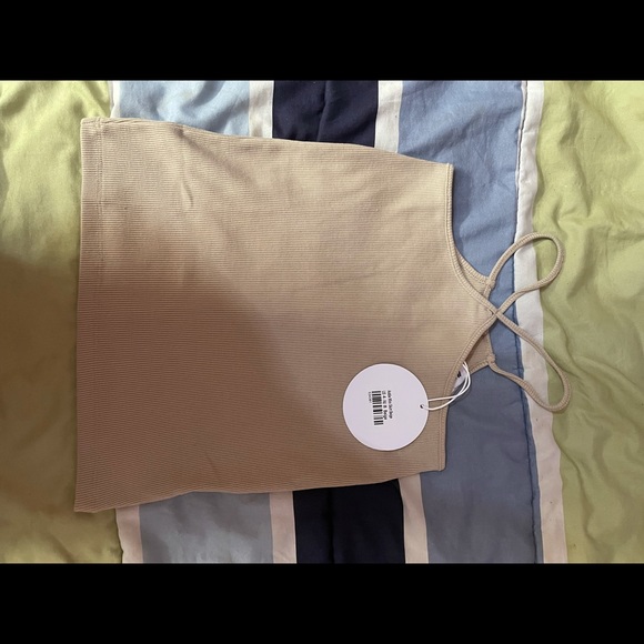Cross Beige Crop Top - Picture 1 of 2
